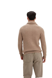 Mink Man Chunky Rib Half Zip