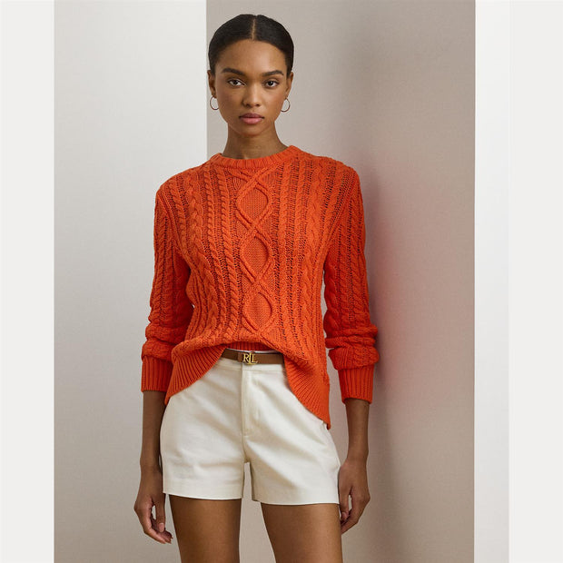 Orange Knit Crewneck - Stilshoppen