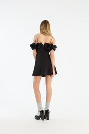Sort Crepe A-Line Mini Dress - Stilshoppen