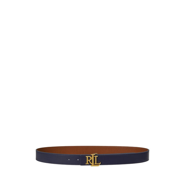 Navy/Lauren Tan Logo Reversible Embossed  Belt - Stilshoppen