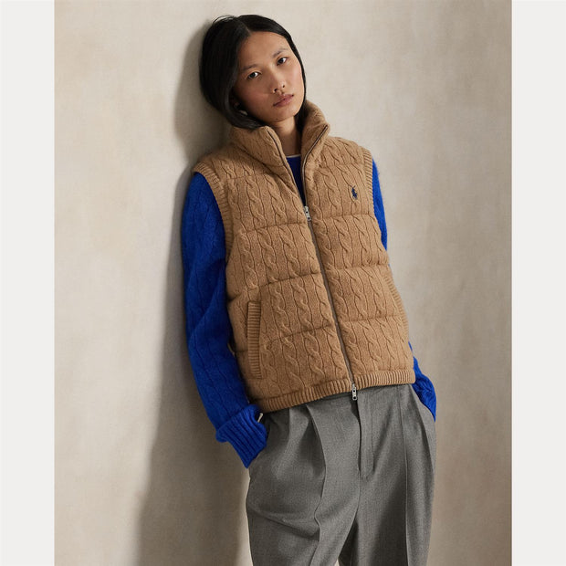 Beige Puffer Vest