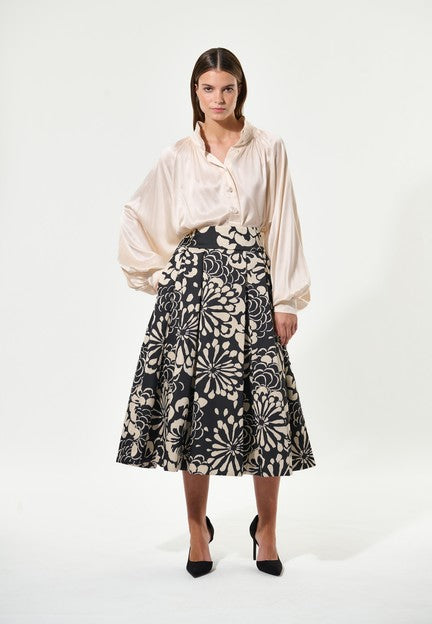 Sort/Offwhite AlbisDEA FLorana Skirt - Stilshoppen