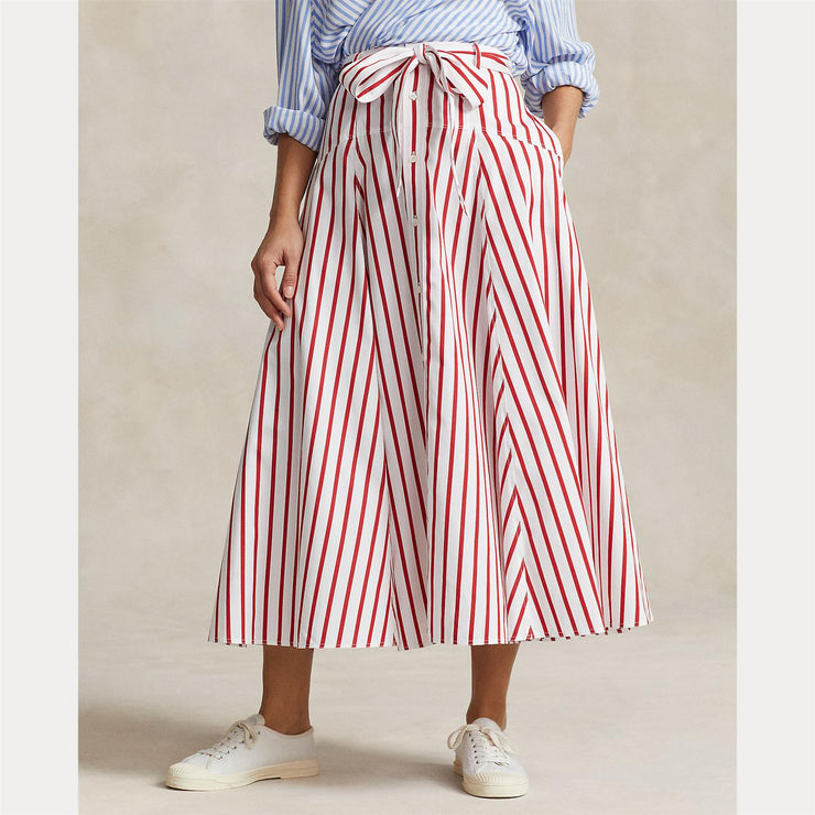 Rødt/hvitt  A-line skirt