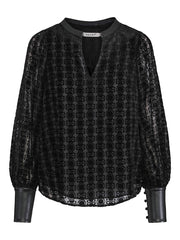 Sort Burnout detailed velvet blouse