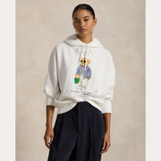 Hvit Polo Bear Fleec Hoodie - Stilshoppen
