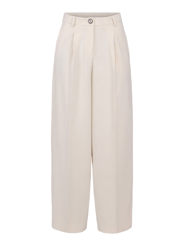 Ecru Heavy Classic Wide Trouser - Stilshoppen