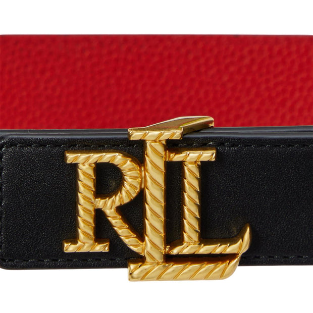 Sort/rød Logo Reversible Embossed Belt