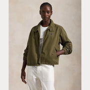 Olive Cotton Canvas Jacket - Stilshoppen