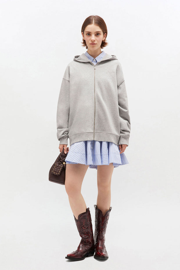 Gå Isoli Teddy Oversized Zip Hoodie - Stilshoppen