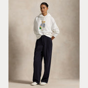 Hvit Polo Bear Fleec Hoodie - Stilshoppen