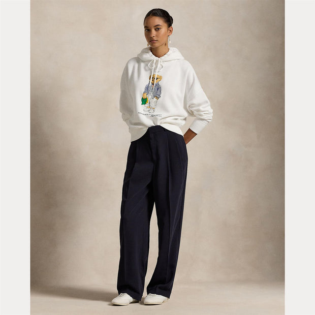 Hvit Polo Bear Fleec Hoodie - Stilshoppen