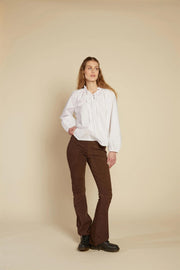 Brun Cooper Flare Suede23 - Stilshoppen
