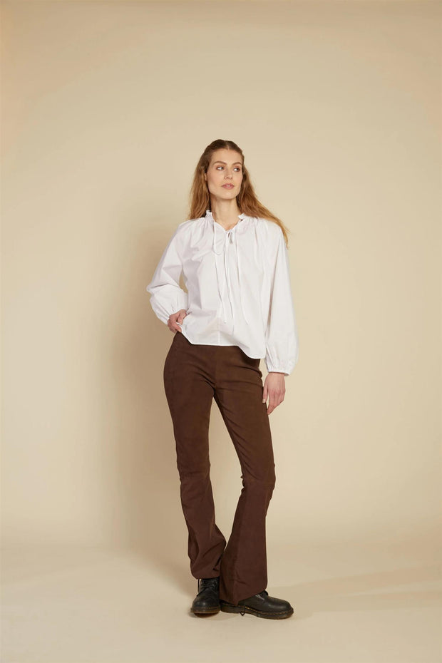 Brun Cooper Flare Suede23 - Stilshoppen