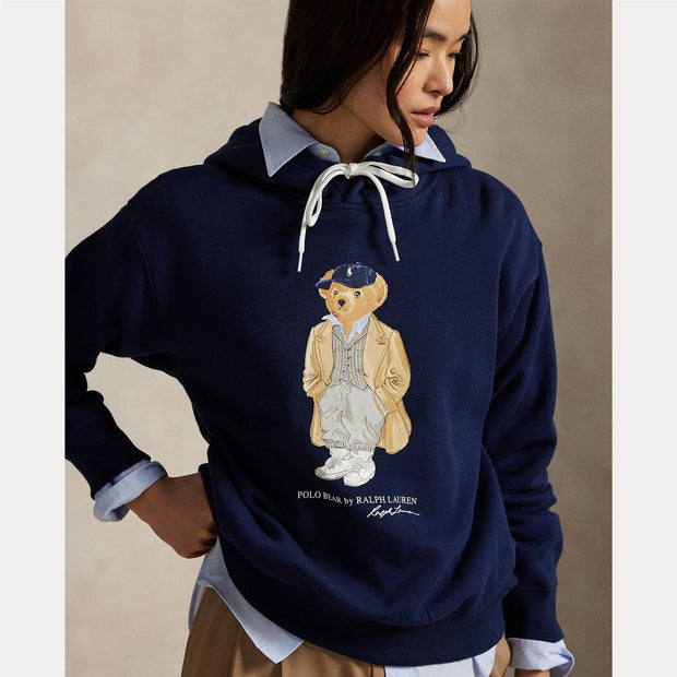 Navy Polo Bear Fleece Hooie - Stilshoppen