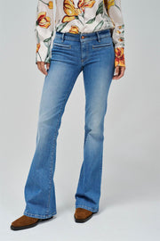 Blå Wonder Puch Up Flare Jeans