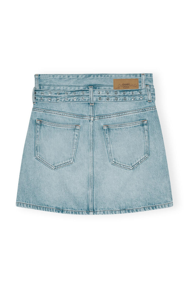 Soft Rigid Denim Mini Skirt