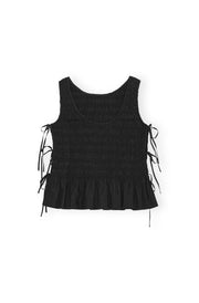 Cotton poplin Smock top