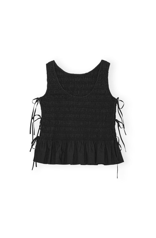 Cotton poplin Smock top