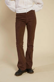 Brun Cooper Flare Suede23 - Stilshoppen