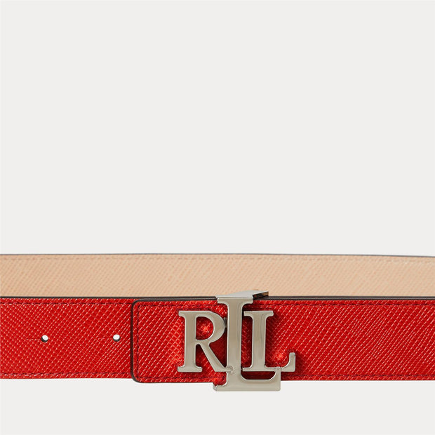 Rødt Logo Reversible Leather Belt - Stilshoppen