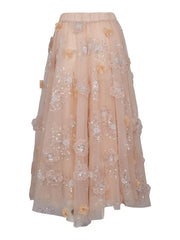Long Flower Fab Tyll Skirt