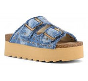 Denim Platform Sandal