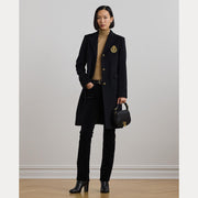 Black Crested Wool Lined Coat