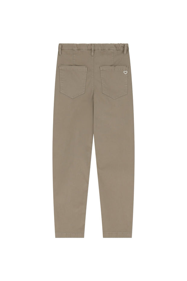 Beige Carrot Cotton Pants - Stilshoppen