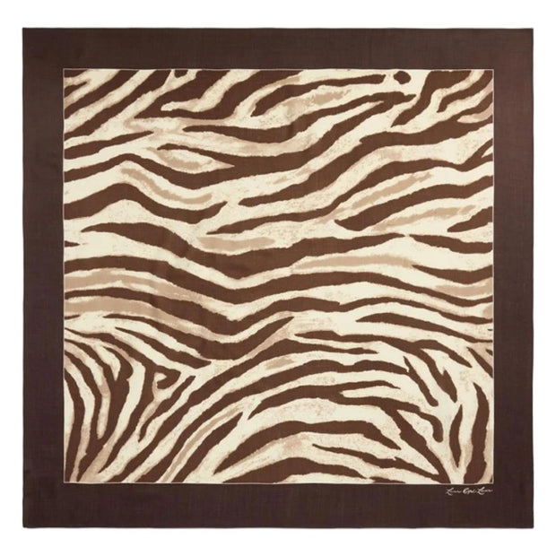 Zebra Print Wool/Silk Square Scarf - Stilshoppen