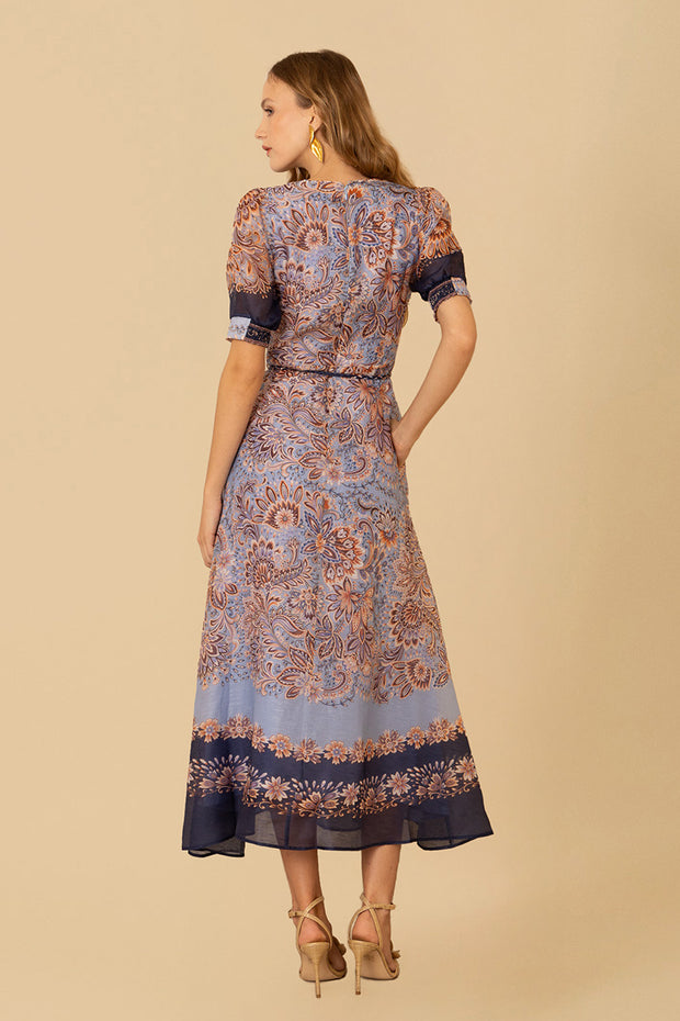 Mørkeblå Multi Aubrie Dress