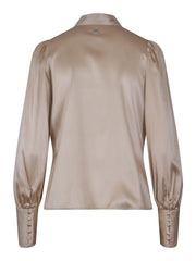 Beige Feminine Silk Blouse - Stilshoppen