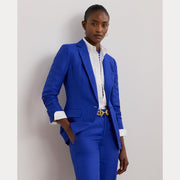 Blå Linen Blend Twill Blazer