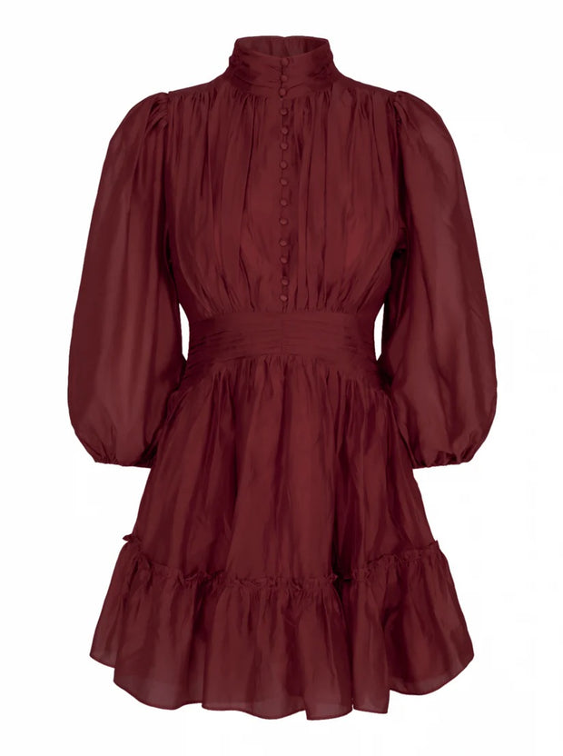 Burgunderrød Vanity Dress Long