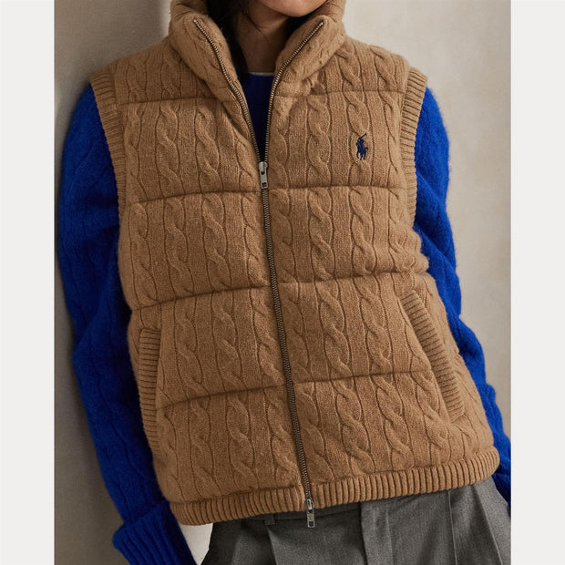 Beige Puffer Vest