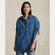 Denim Long Sleeve Button Shirt - Stilshoppen