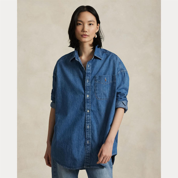 Denim Long Sleeve Button Shirt - Stilshoppen