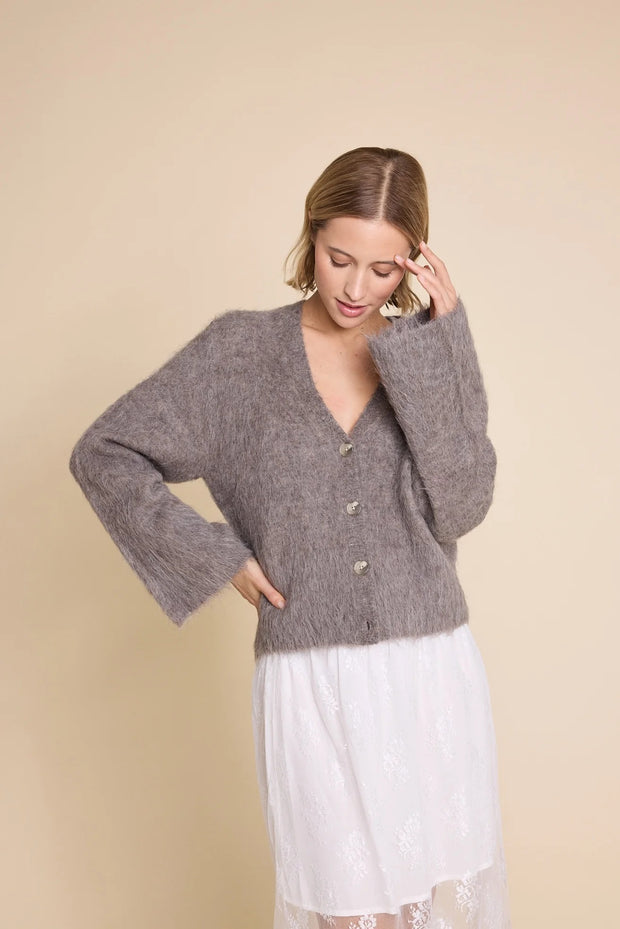 Brun Elsa Knitted jacket - Stilshoppen