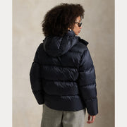 Navy Water-repellent Quilted Down Jacket