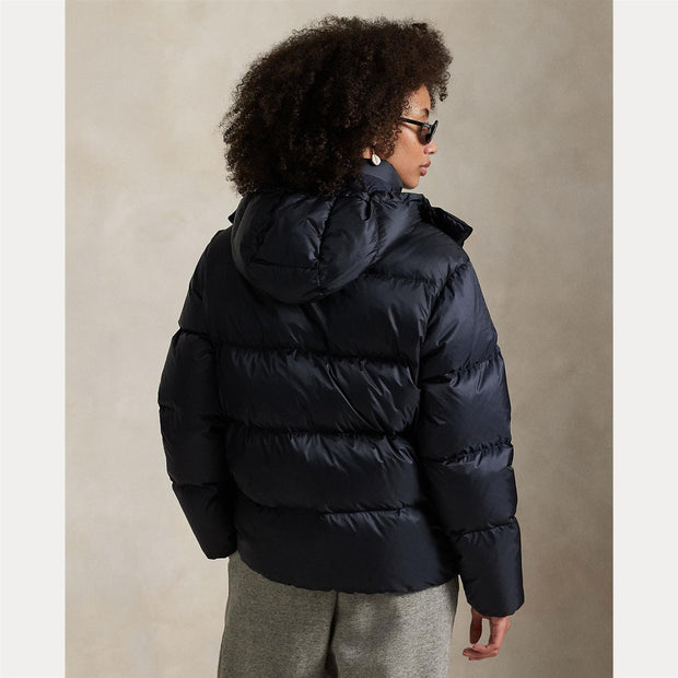 Navy Water-repellent Quilted Down Jacket