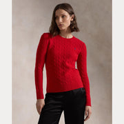 Rød Cabel Knit Sweater - Stilshoppen