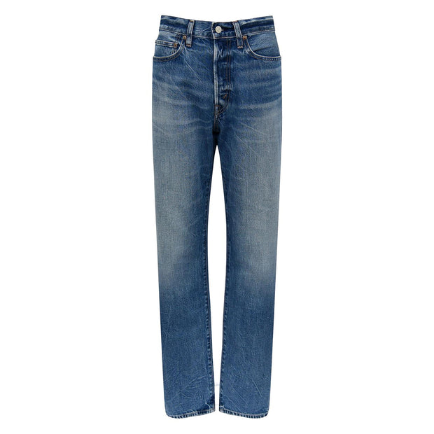 Blå High Rise Relaxed Straight jeans
