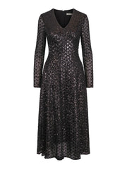 Sort Geo- Seq Dress - Stilshoppen