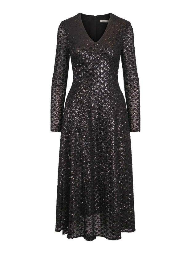 Sort Geo- Seq Dress - Stilshoppen