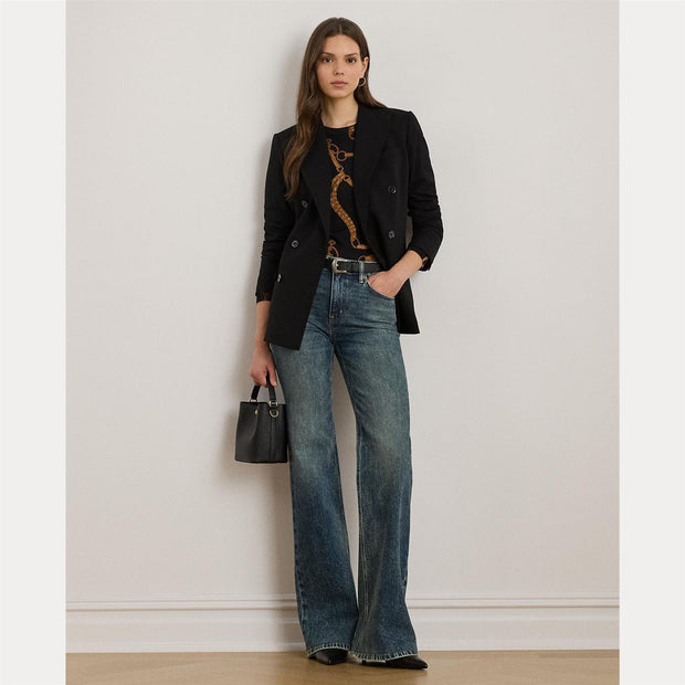 Blå Retro Flare jeans - Stilshoppen