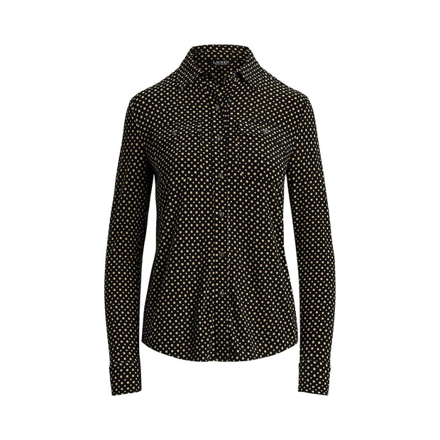 Geo Print jersey shirt - Stilshoppen