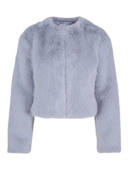 Lyseblå Faux Fur Classic Jacket - Stilshoppen