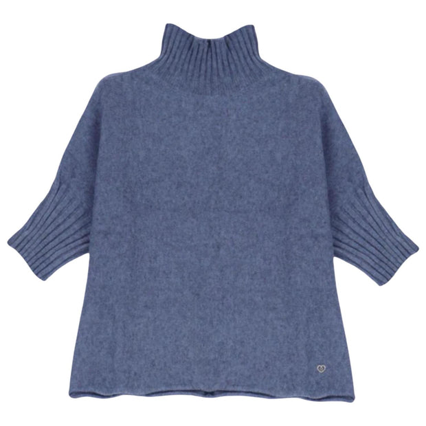Jeansblå Turtleneck sweat