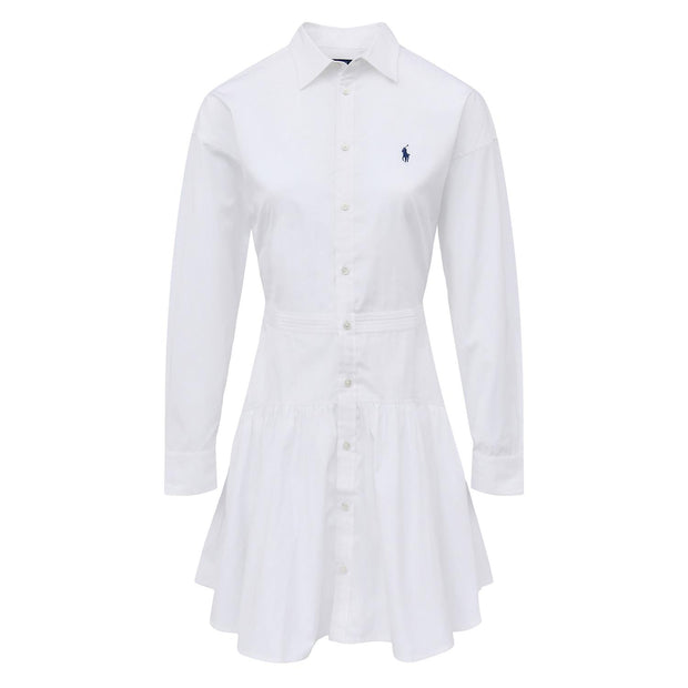 Hvit Broadcloth shirt dress