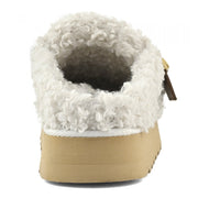 Hvit Teddy Platform Moccasin