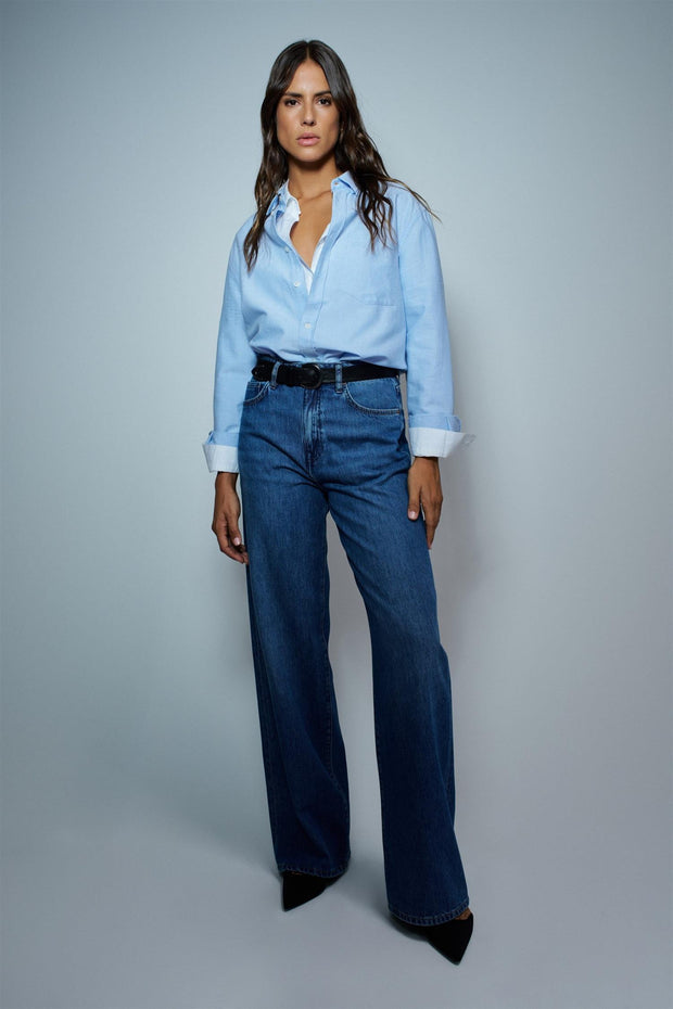 Blå Wide Leg Jeans